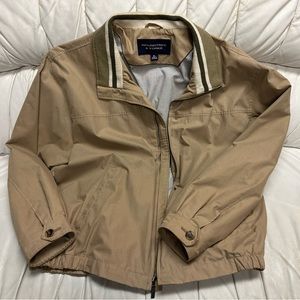 Roundtree & Yorke Men’s Windbreaker Outdoor Jacket XL Beige Tan Full Zip